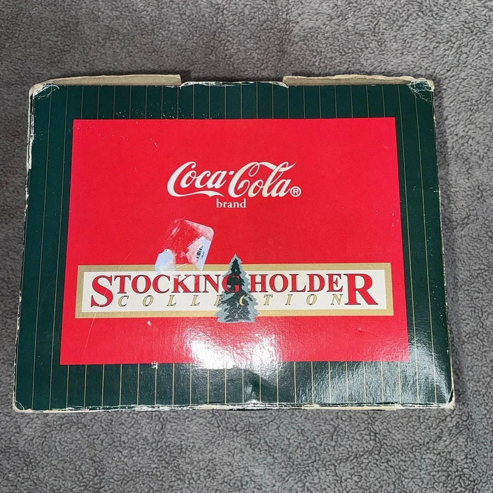 Vintage‎ Coca Cola Christmas Stocking Holder Polar Bear & Seal